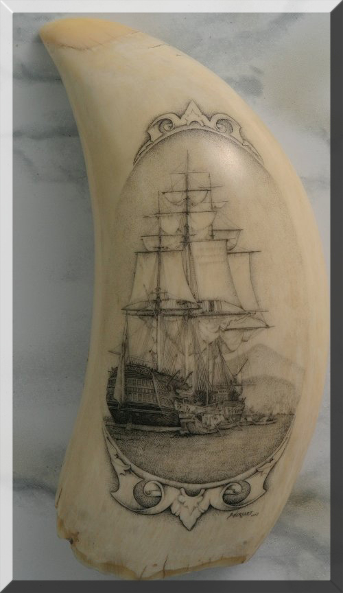 Bob Hergert Scrimshaw, etching